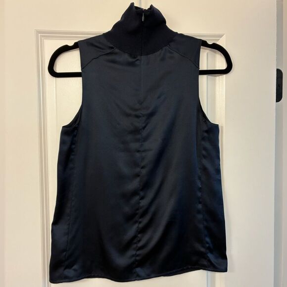 RAG & BONE 100% Silk Sleeveless Top Navy XXS - Picture 2 of 5